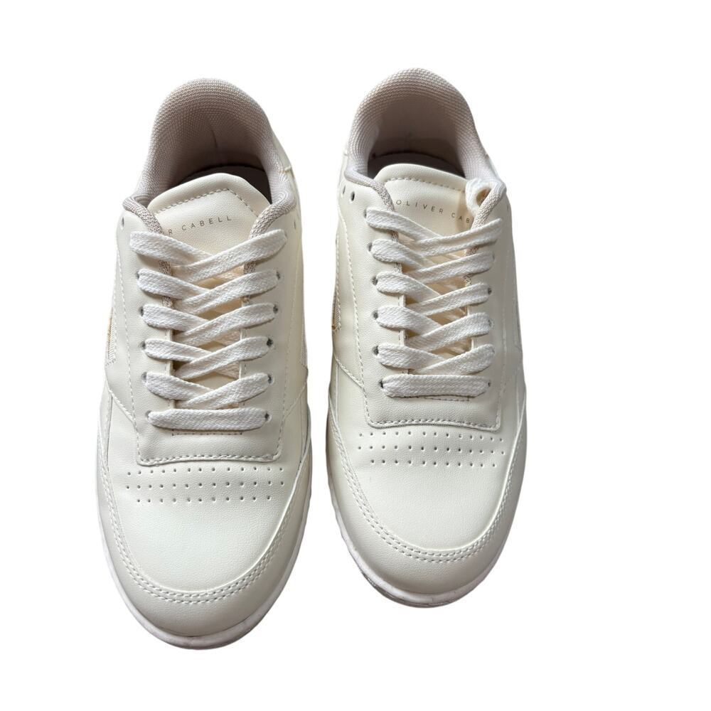 Oliver Cabell Vegan 481 Chalk Leather Sneakers Women’s EU 36 Low Top Minimalist